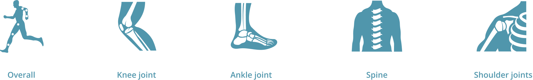 Body parts most commonly affected due to Osteoarthritis